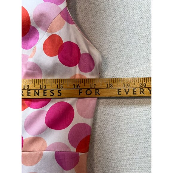Chadwicks Of Boston Womens Sleeveless Dress Size 10P White Pink Polka Dot - Picture 8 of 11